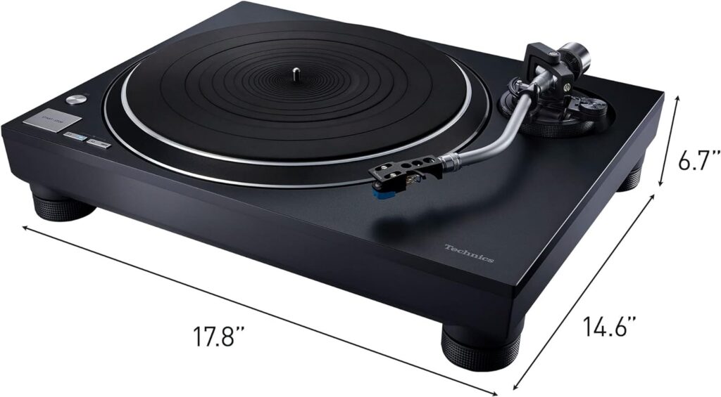 Technics Turntable, Premium Class HiFi Record Player with Coreless Direct, Stable Playback, Audiophile-Grade Cartridge and Auto-Lift Tonearm, Dustcover Included – SL-100C, Black (SL-100C-K)